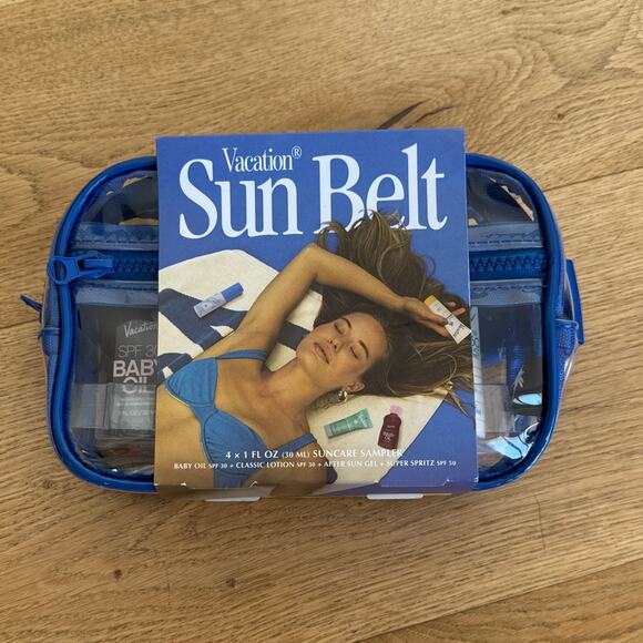Vacation SunBelt Sampler Set in Belt Bag Blue & Clear - Picture 1 of 2